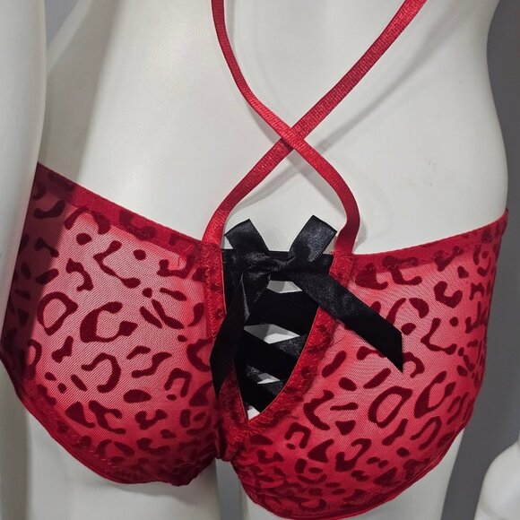 Rene Rofe Wild & Sexy Bodysuit Lingerie Leopard Print - Picture 5 of 6